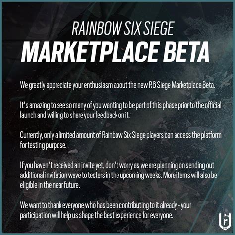 Marketplace Beta: Update : r/Rainbow6 .